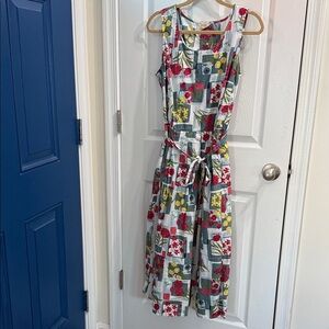 Colorful Floral Midi Dress